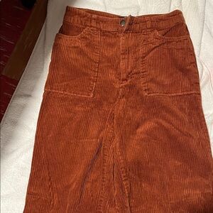 Forever 21 Rust Corduroy high waist wide leg pants